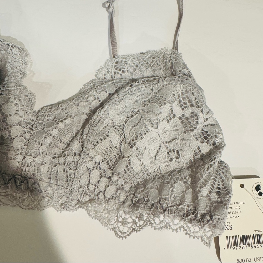 INTIMATELY FREE PEOPLE Maya Multiway Bralette in Luna Rock Light Gray Size XS - Picture 8 of 13